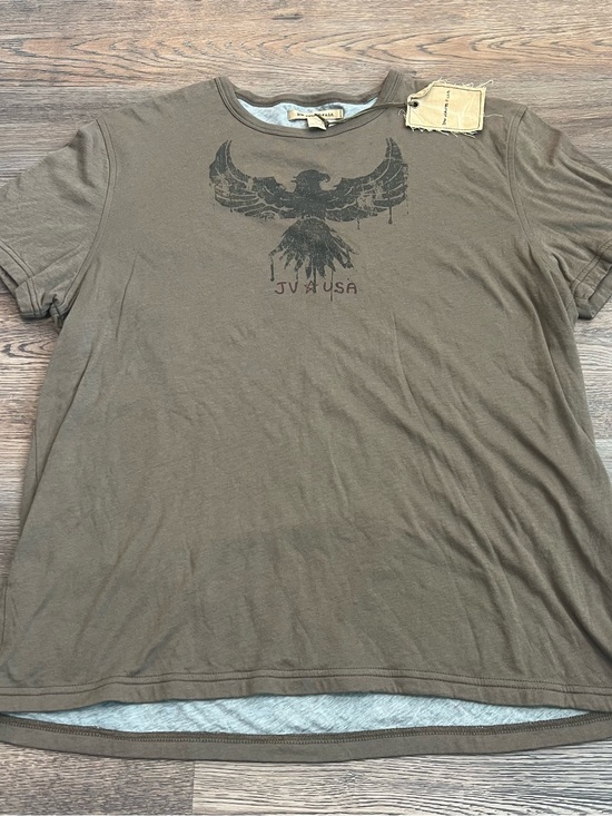 John Varvatos Other - USA John Varvatos USA Eagle Graphic T-Shirt Men’s Large Brown Distressed Rocker